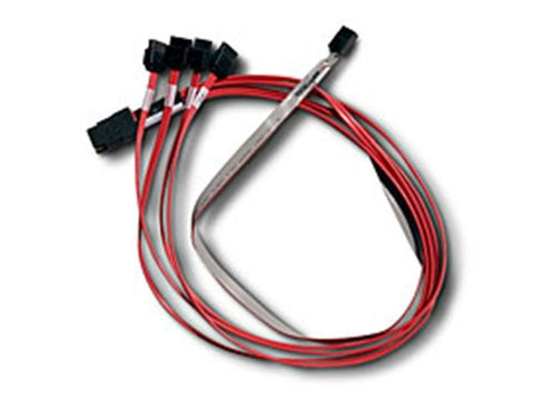 LSI Logic Cable L5-00194-00 Multi-Lane 0.6M Mini-SAS to x4 SATA with Sideband Bare