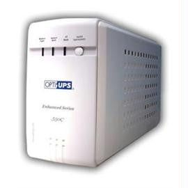 Opti-UPS ES550C USB Automatic Voltage Regulator AVR 8xOutlets USB 550VA 300W 4ms 110-120V 50-60Hz White