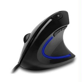 Adesso Mouse IMOUSE E1 USB 6-Buttons Vertical Ergonomic Illuminated Mouse