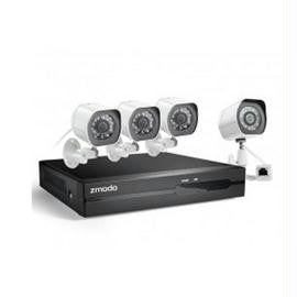 Zmodo Network Video Recorder ZM-SS814-2TB 4Channel 1080p Full HD sPoE 2TB HDD 4xBullet Camera