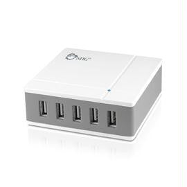 SIIG Accessory AC-PW0R12-S1 5V-9A 5-Port 45W Desktop USB Rapid Charger White