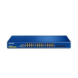 Tenda Network TEG3224P 24Port 10-100-1000Mbps with 4 Shared SFP PoE Managed Switch