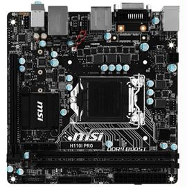 MSI Motherboard H110I PRO Core i7-i5-i3 H110 LGA1151 32GB DDR4 SATA PCI Express USB Mini-ITX