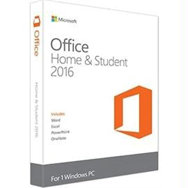 Microsoft Software 79G-04589 Office 2016 Home-Student English P2 32-64-Bit Medialess Brown Box