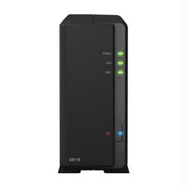 Synology Network Attached Storage DS116 NAS 1-Bay DiskStation 1GB DDR3 SATA USB 3.0 Diskless