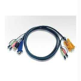 Aten Cable 2L5302U USB KVM Cable 6-inch For CS1758 w-Full Audio Support ( Speaker and Mic )