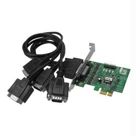 SIIG IO Card JJ-E40011-S3 CyberSerial Four 9-pin Serial  PCI Express x1 Brown Box