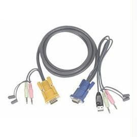 IOGEAR Cable G2L5305U 15feet Micro-Lite Bonded All-in-One USB KVM Cable