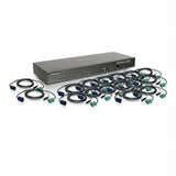 IOGEAR Network GCS1716KITU KVM Switch 16Port Combo PS-2 and USB with Cable