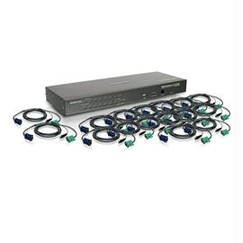 IOGEAR Network GCS1716KITU KVM Switch 16Port Combo PS-2 and USB with Cable