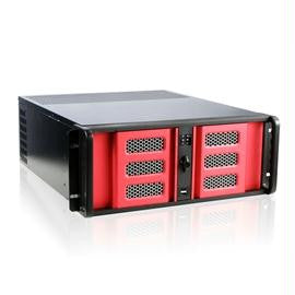 iStarUSA Case D-400-6SE-RD 4U Rackmount NO PS 6-2-(2) RED DOOR Brown Box