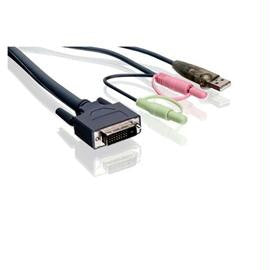 IOGEAR Cable G21L7D05UDTAA 16feet Dual-Link DVI KVM USB Audio-Mic TAA