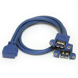 StarTech Cable USB3SPNLAFHD 2Port Panel Mount USB 3.0