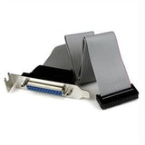 StarTech Cable PLATE25F16LP Low Profile 6inch Parallel Port Header Adapter Bracket DB25(F)-IDC26