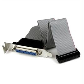StarTech Cable PLATE25F16LP Low Profile 6inch Parallel Port Header Adapter Bracket DB25(F)-IDC26