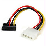 StarTech Cable SATAPOWADPL 6in 4Pin Molex to Left Angle SATA Adapter