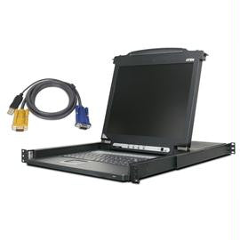 Aten KVM CL1008MUKIT 8Port LCD KVM with 8 USB KVM Cables Bundle