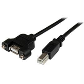 Startech Cable USBPNLAFBM3 3feet Panel Mount USB Cable A to B Black