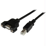 Startech Cable USBPNLAFBM3 3feet Panel Mount USB Cable A to B Black