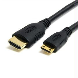 StarTech Cable HDMIACMM1 1feet High Speed HDMI to HDMI Mini Cable with Ethernet Male-Male