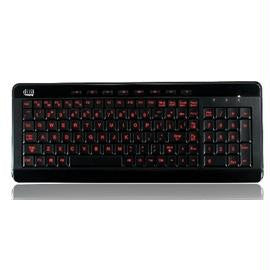 Adesso Keyboard AKB-120EB USB 3-Color Illuminated Compact Multimedia SlimTouch