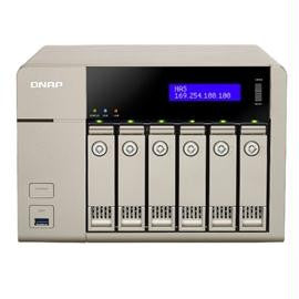 QNAP Network Attachment Storage TVS-663-8G-US 6Bay AMD x86 Quad Core 2.4GHz 8GB DDR3 SATA 10GbE