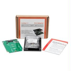 SYBA Accessory SY-ADA40092 2.5inch SATA III to M.2 (NGFF) SSD Enclosure with Screw Set