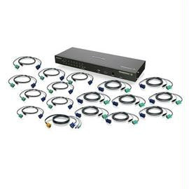 IOGEAR Network KVM GCS1816iKITUTAA 16Port IP Based KVM Kit with USB KVM Cables TAA