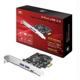 Vantec Controller Card UGT-PC331AC 3Port USB 3.0 Type-A-C PCI-Express Host Card