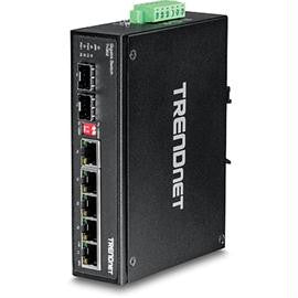 TRENDnet Network TI-G62 6Port Hardened Industrial Gigabit DIN-Rail Switch