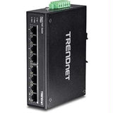 TRENDnet Network TI-PG80 8Port Hardened Industrial Gigabit PoE+ DIN-Rail Switch