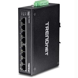 TRENDnet Network TI-PG80 8Port Hardened Industrial Gigabit PoE+ DIN-Rail Switch