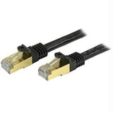 StarTech Cable C6ASPAT7BK 7feet Cat6a Black Shielded Molded 10GbE RJ45 STP Patch Cable