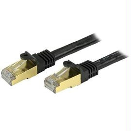 StarTech Cable C6ASPAT7BK 7feet Cat6a Black Shielded Molded 10GbE RJ45 STP Patch Cable
