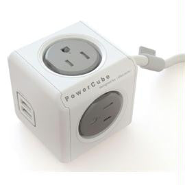 Power Cube Accessory 4400-USEUPC 4-Outlet Extended USB Power Bar 5ft Grey