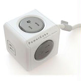 Power Cube Accessory 4404-USEUPC 4-Outlet Extended USB Power Bar 10ft Grey