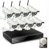 Funlux Surveillance KS-S88UA-W-1T 8 Channel 720p NVR 8xOutdoor Bullet WiFi IP Camera 1TB HDD Brown Box