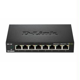 D-Link Switch DGS-108 8-Port Gigabit QoS Switch Metal Chassis Jumbo Frames