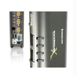 IOGEAR KVMP Switch GCS1734 MiniView Extreme Multimedia KVMP Switch 4-Port w-Cables