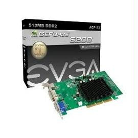 eVGA Video Card 512-A8-N403-LR E-Geforce 6200LE AGP8X 512MB DDR2 DVI-I VGA