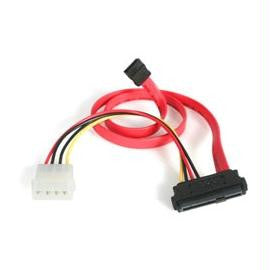 StarTech Cable SAS729PW18 18in SAS 29 Pin to SATA Cable with LP4 Power