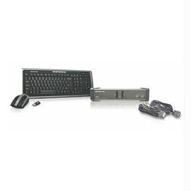IOGEAR GCS1102-KM1 2 Port DVI KVM and Wireless Keyboard-Mouse Combo