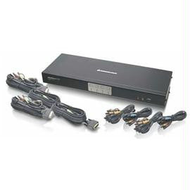 IOGEAR GCS1784 4-Port Dual Link DVI KVMP Switch with 7.1 Audio and Cables